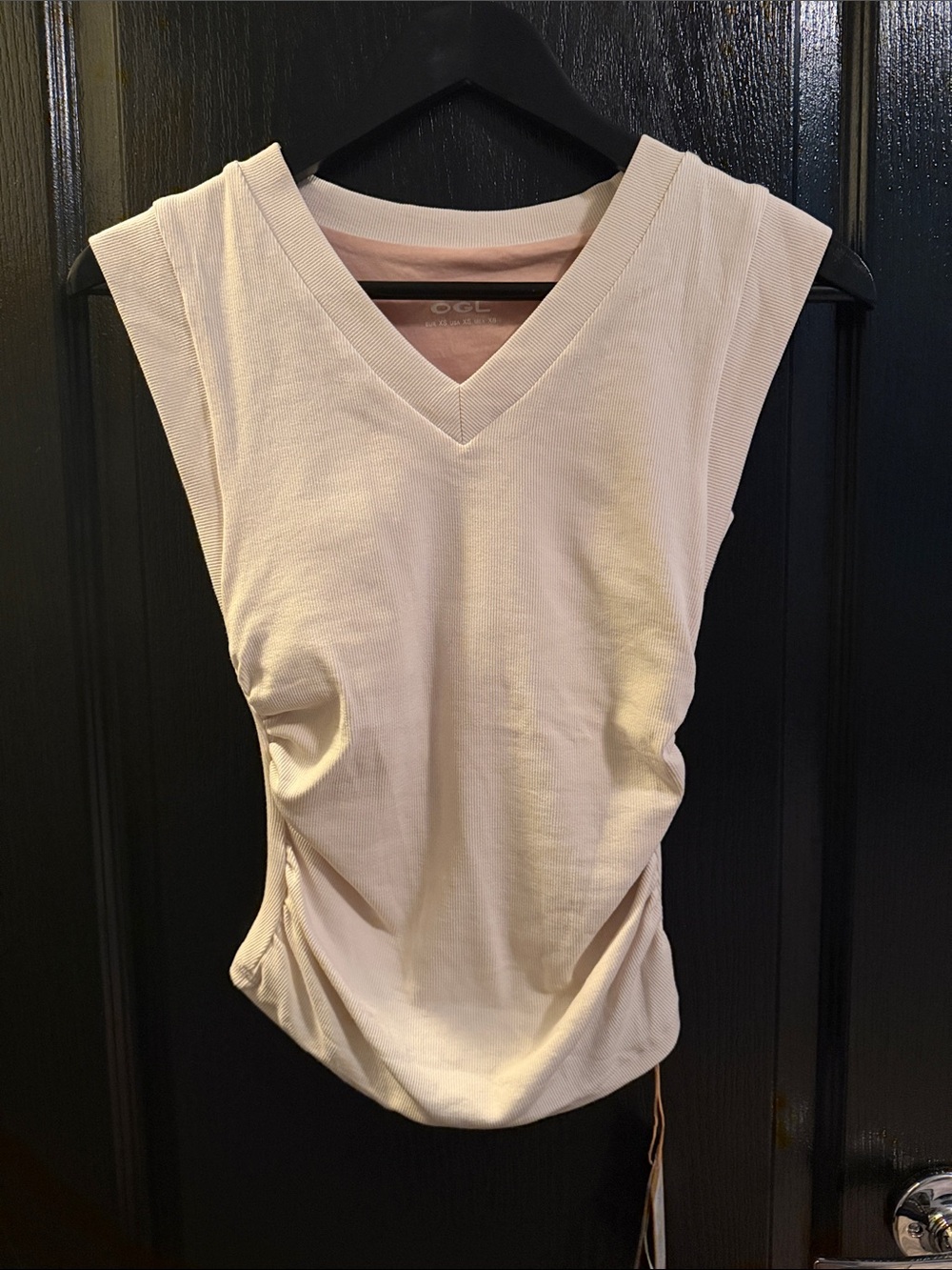 OGL Ruched V-Neck Sleeveless Tank
